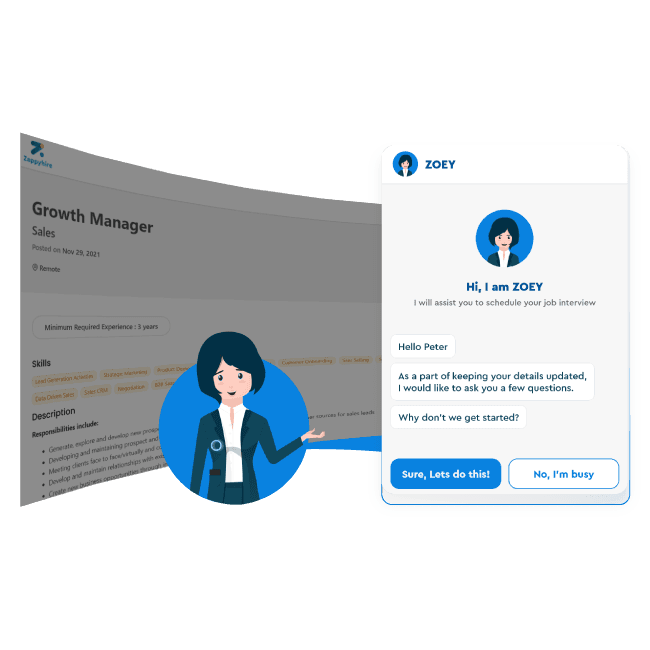 Zappyhire Recruiting Chatbot- Zoey